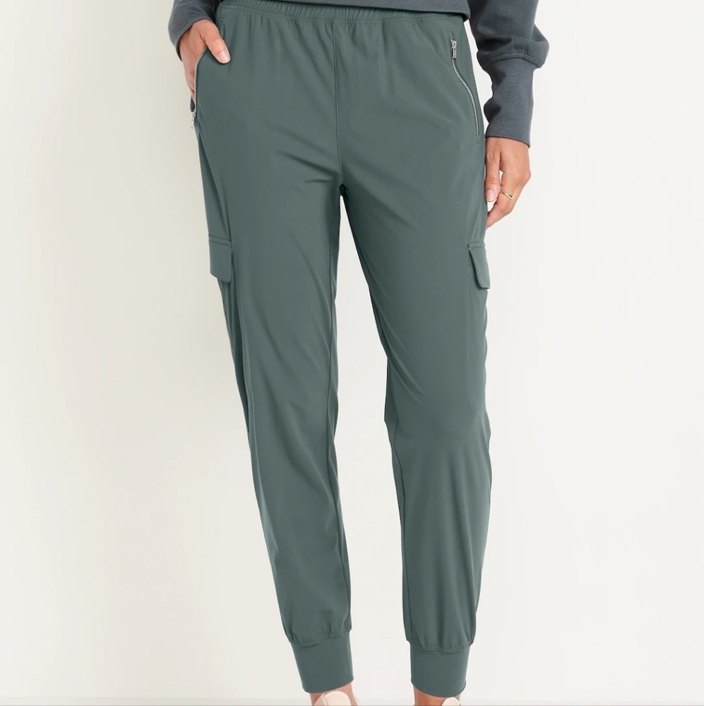 Old Navy Green Track Joggers with Elastic Waistband